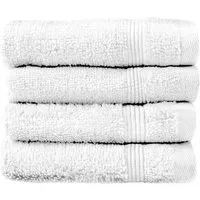 Zero Twist Egyptian Cotton Face Cloth 4 Pack - White
