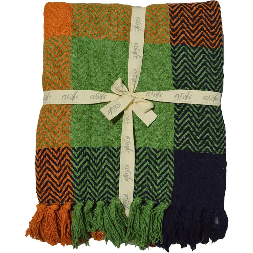 Check Herringbone Throw - Multi, Cotton image