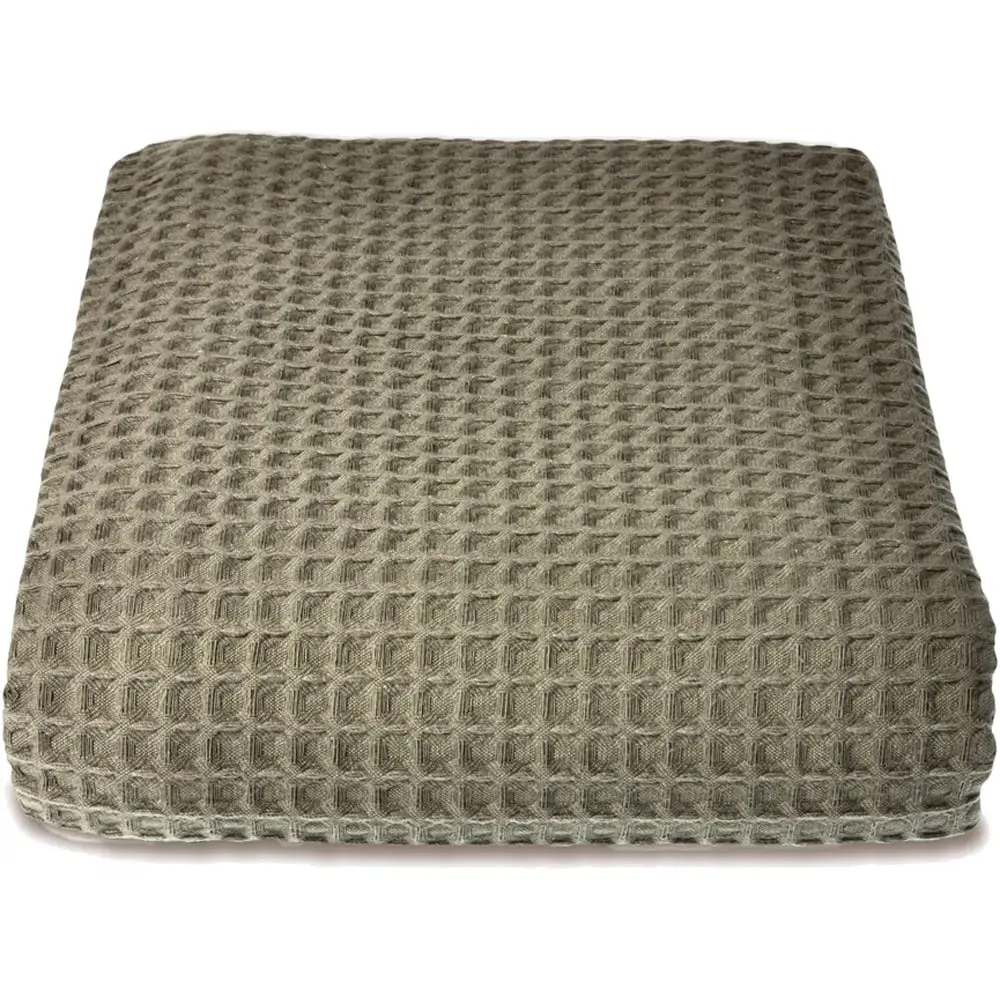 Hotel Large Waffle Throw Blanket - Green