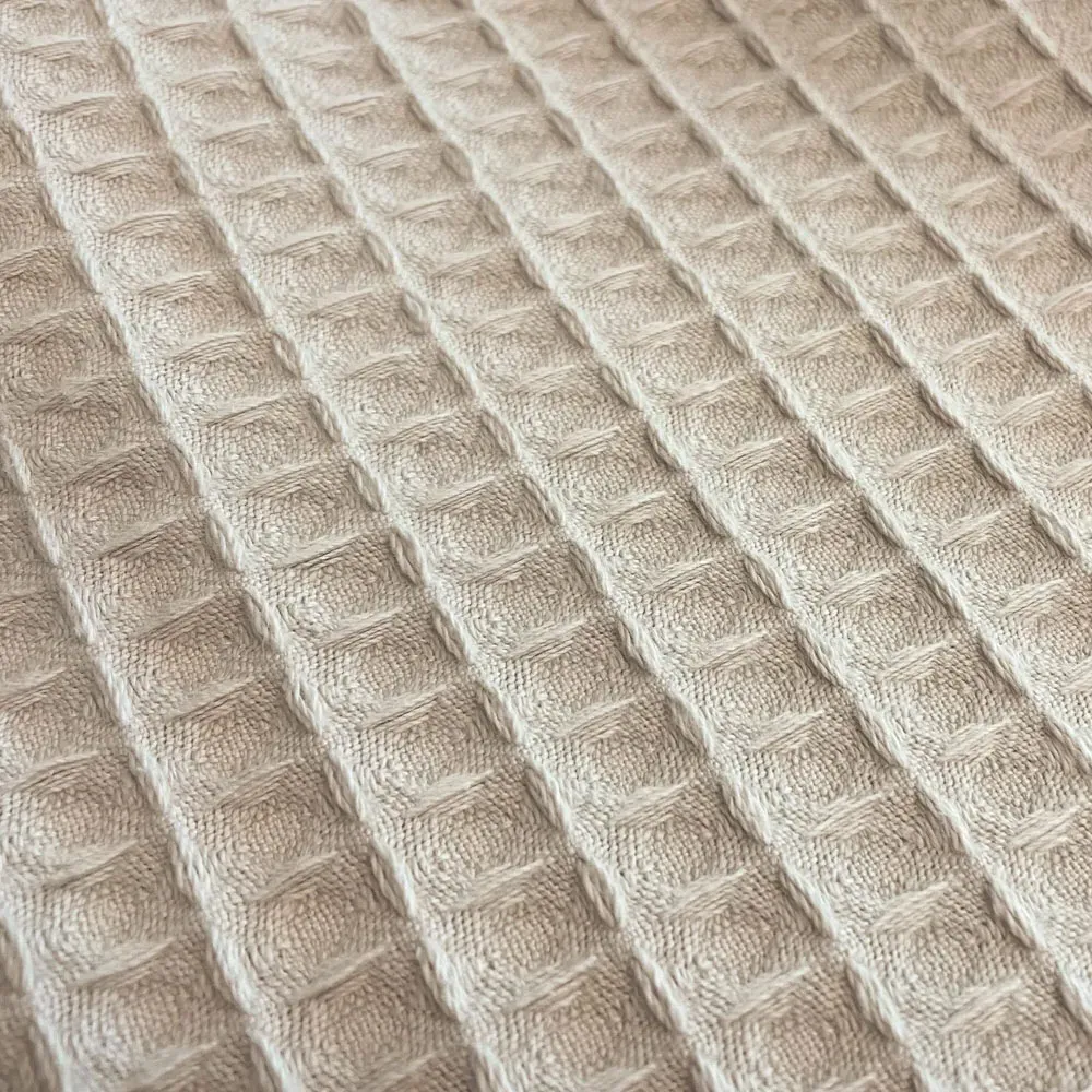 Hotel Taupe Waffle Throw Blanket - Brown