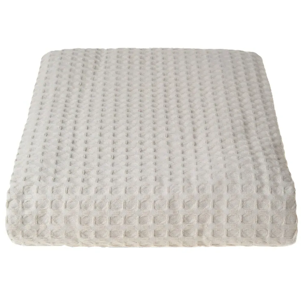 Hotel Taupe Waffle Throw Blanket - Brown image