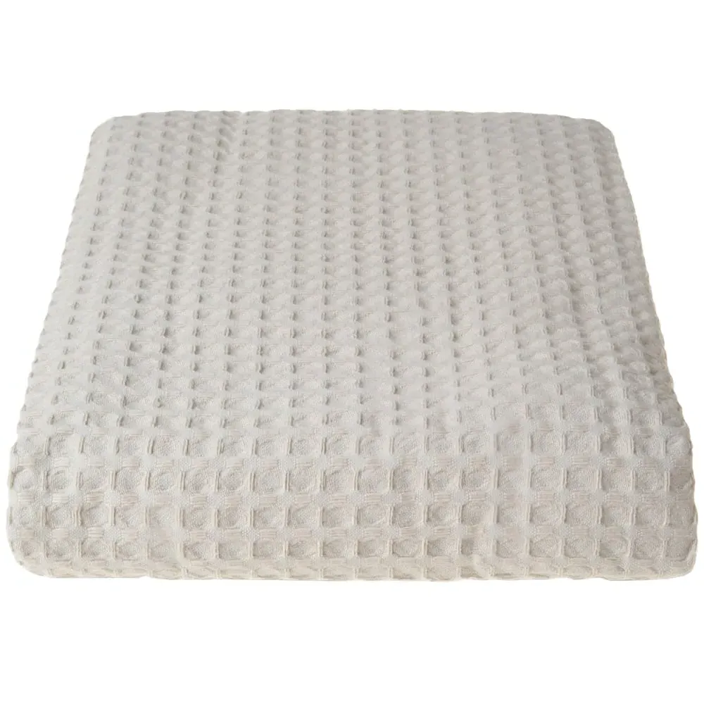 Hotel Taupe Waffle Throw Blanket - Brown