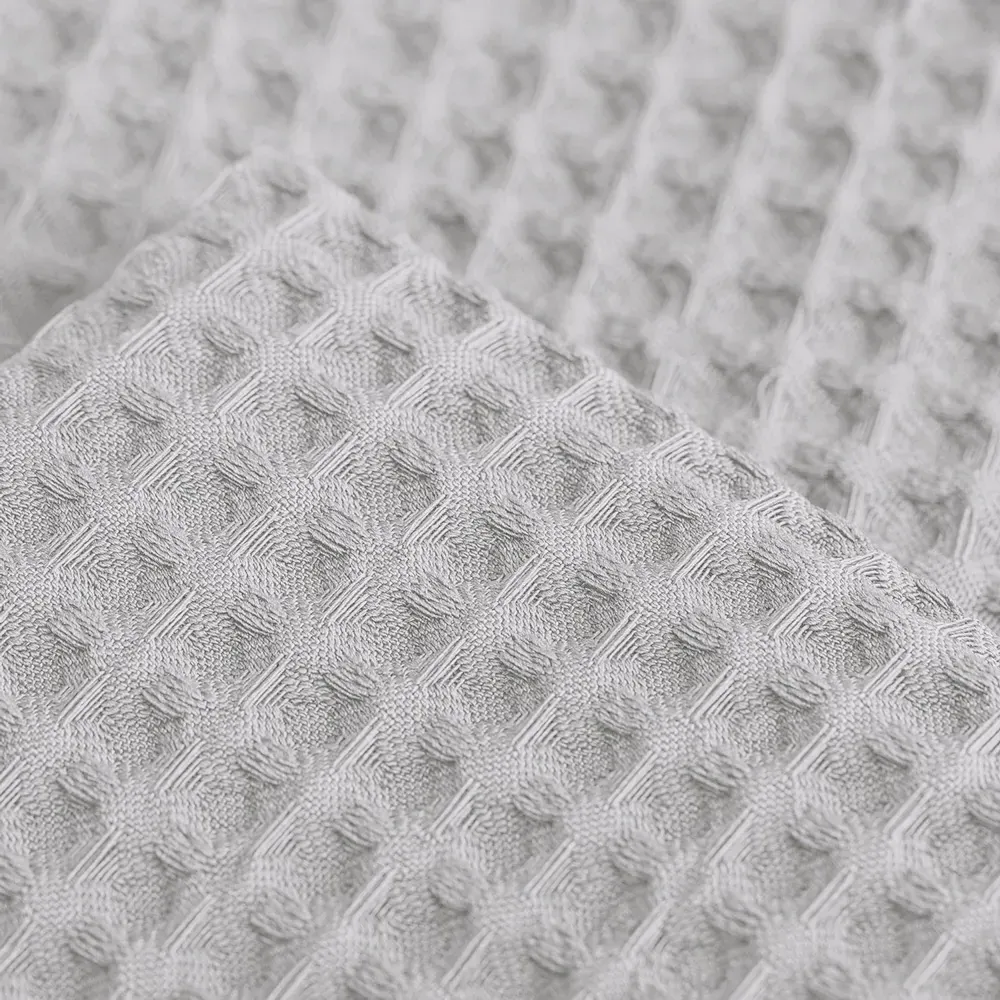 Hotel Waffle Cushion Cover 2 Pack - Dove Grey, Cotton