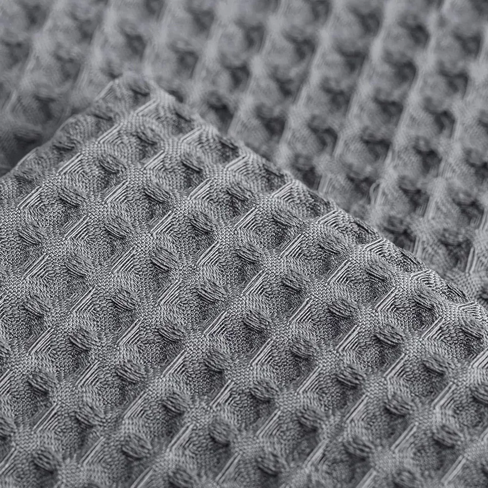 Hotel Waffle Cushion Cover 2 Pack - Graphite, Cotton