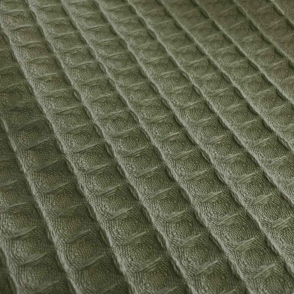 Hotel Waffle Throw Blanket - Green
