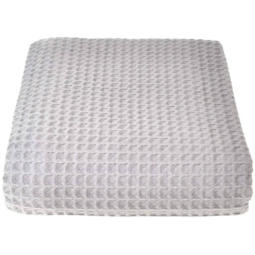 Hotel Waffle Throw Blanket - Grey