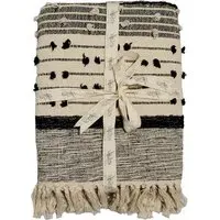Nina Textured Bobble Throw - Cream