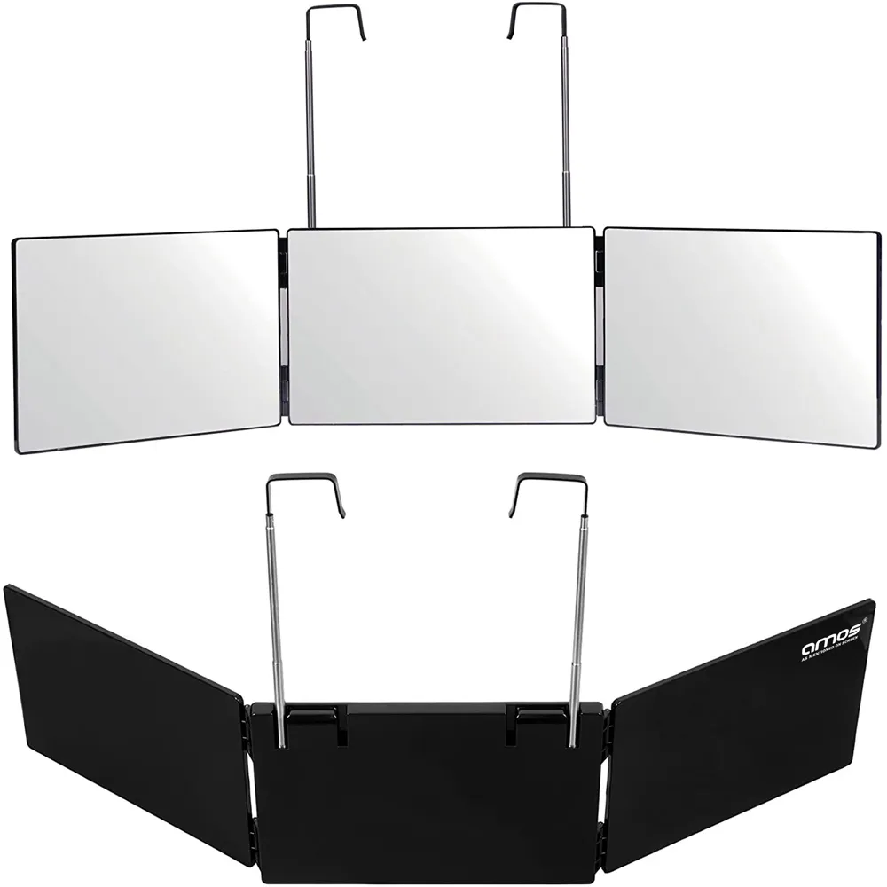 3 Way Trifold Mirror - Black