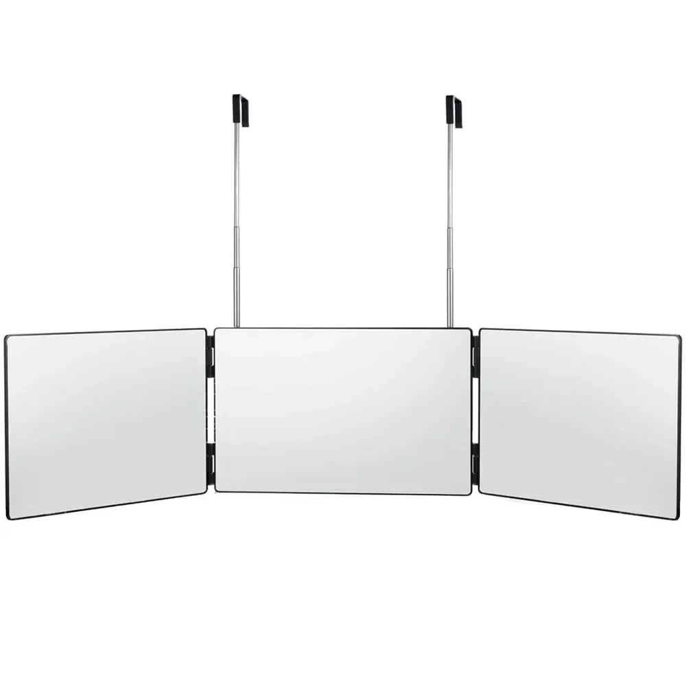 3 Way Trifold Mirror - Black image