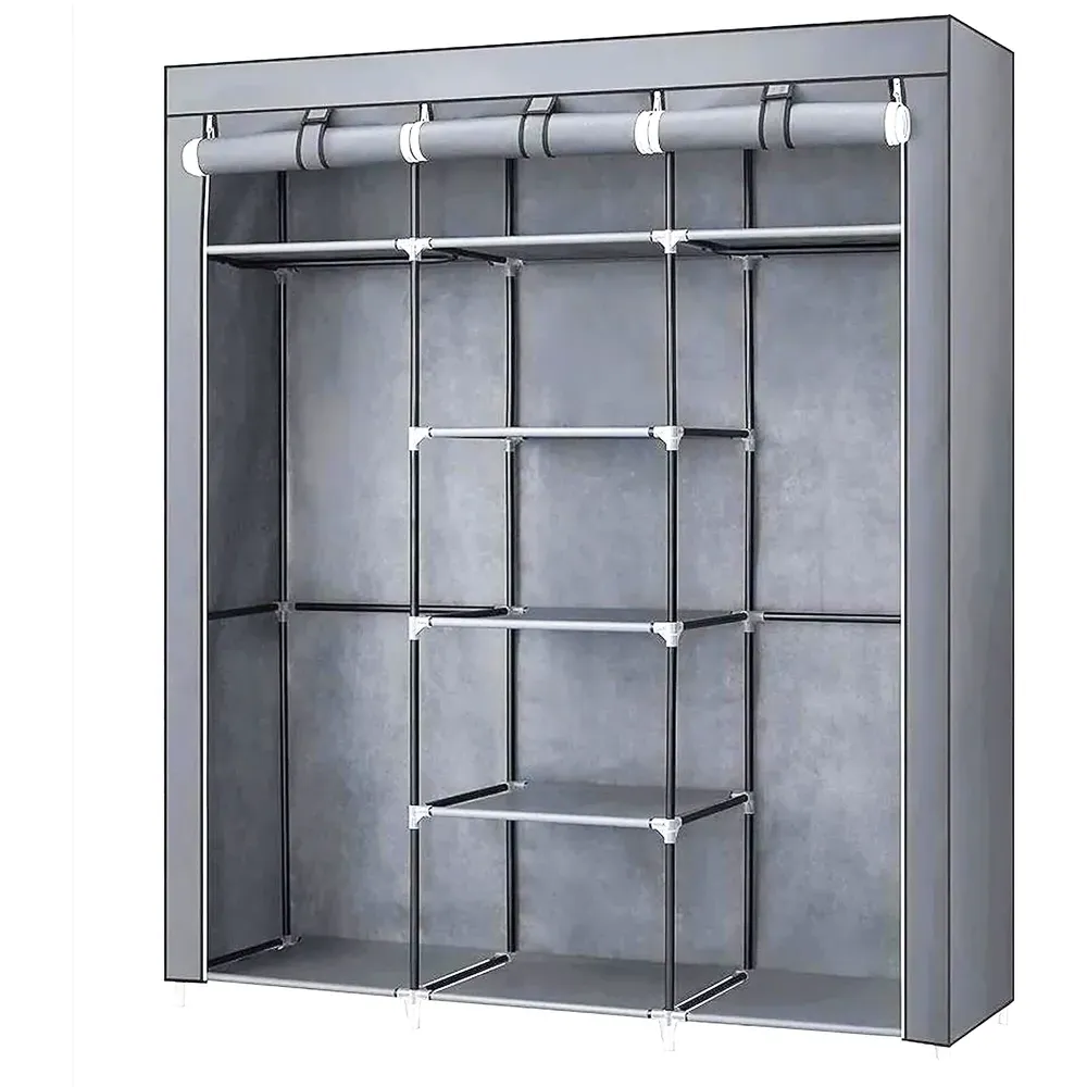 Folding Fabric Wardrobe - Grey