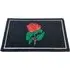 Garden Decor Red Rose Coir Door Mat - Black