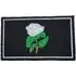 Garden Decor White Rose Coir Door Mat - Black