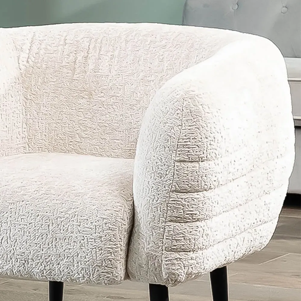 Adelanto Accent Chair - Taupe, Crushed Fabric