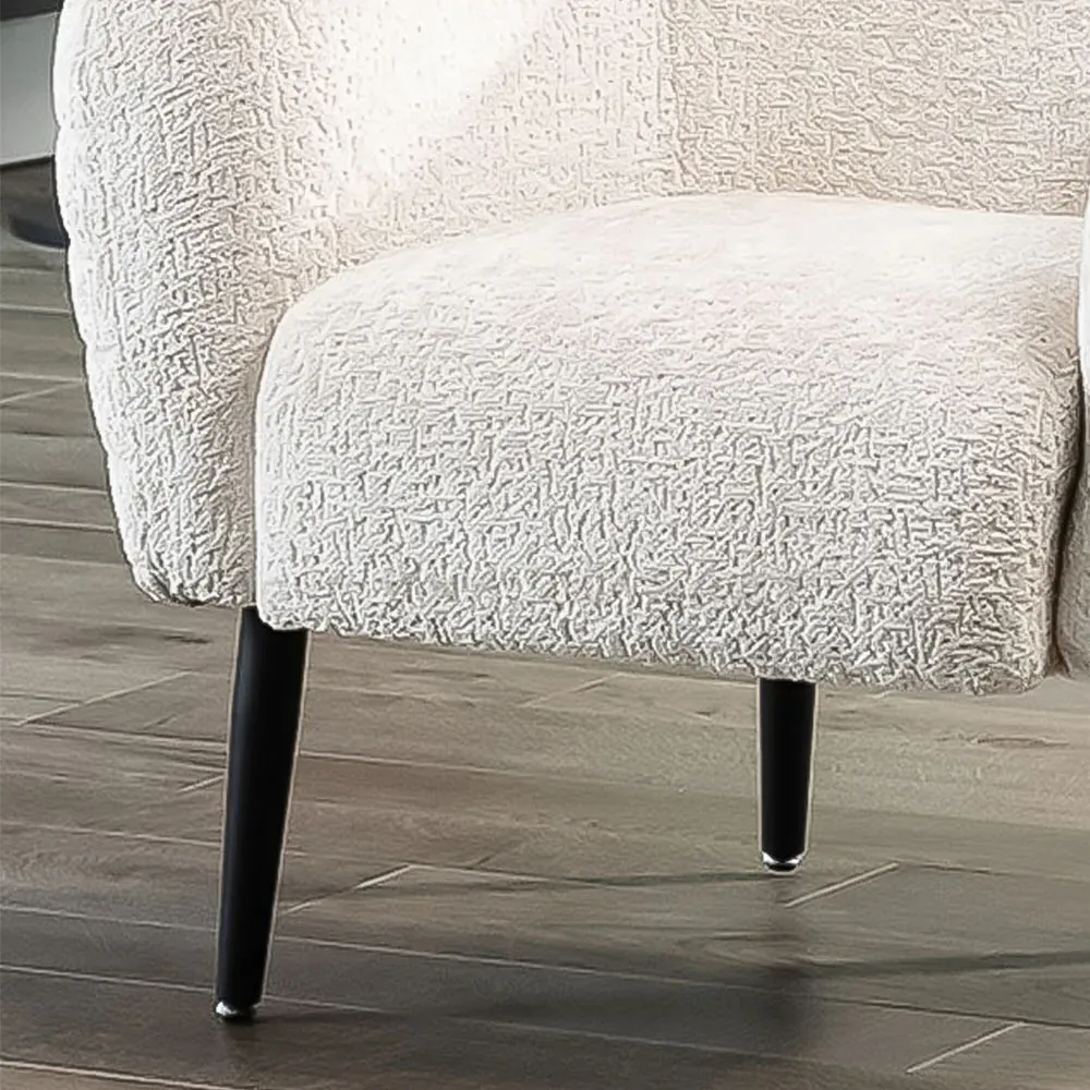 Adelanto Accent Chair - Taupe, Crushed Fabric
