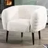 Adelanto Accent Chair - Taupe, Crushed Fabric