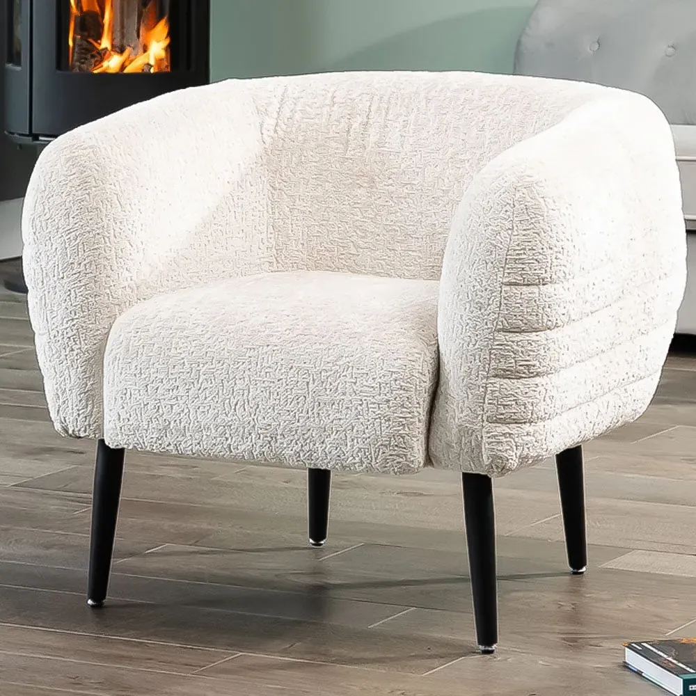 Adelanto Accent Chair - Taupe, Crushed Fabric image