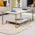 Aether Single Shelf Rectangular Coffee Table - White