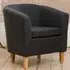 Alderwood Tub Chair - Black, Hessian