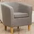 Alderwood Tub Chair - Dark Grey, Hessian