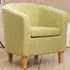 Alderwood Tub Chair - Green, Hessian