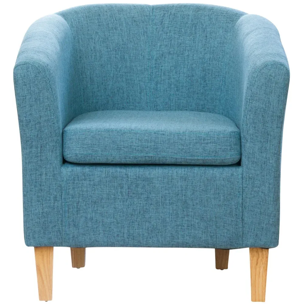 Alderwood Tub Chair - Teal, Hessian