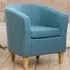 Alderwood Tub Chair - Teal, Hessian