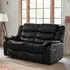 Almeira 2-Seater Manual Recliner Sofa - Black