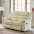 Almeira 2-Seater Recliner Sofa - Cream, Bonded Leather