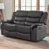 Almeira 2-Seater Recliner Sofa - Grey, Bonded Leather