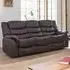 Almeira 3-Seater Recliner Sofa - Brown, Bonded Leather