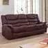 Almeira 3-Seater Recliner Sofa - Burgundy, Bonded Leather