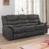 Almeira 3-Seater Recliner Sofa - Grey, Bonded Leather