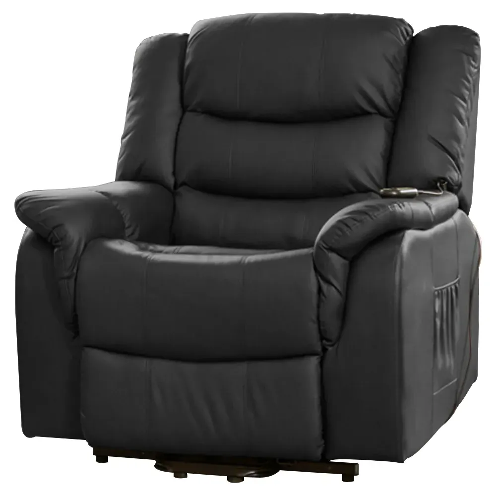 Almeira Electric Riser Recliner Chair with Massage - Black
