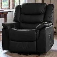 Almeira Electric Riser Recliner Chair with Massage - Black
