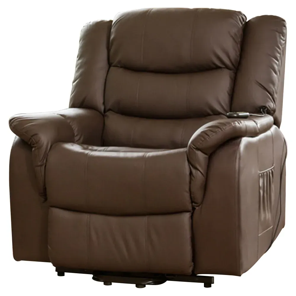 Almeira Electric Riser Recliner Chair with Massage - Brown