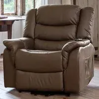 Almeira Electric Riser Recliner Chair with Massage - Brown