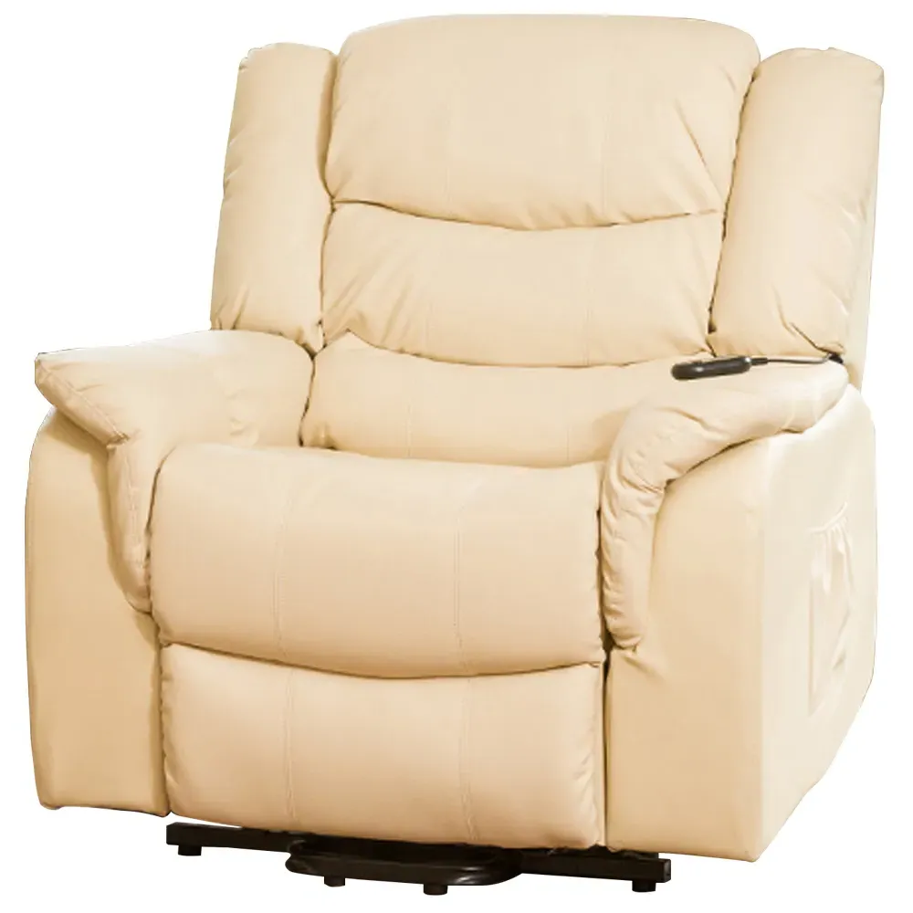 Almeira Electric Riser Recliner Chair with Massage - Cream