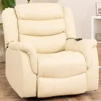 Almeira Electric Riser Recliner Chair with Massage - Cream