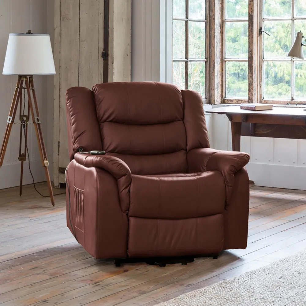 Almeira Electric Riser Recliner Chair with Massage - Red
