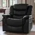 Almeira Recliner Armchair - Black, Bonded Leather