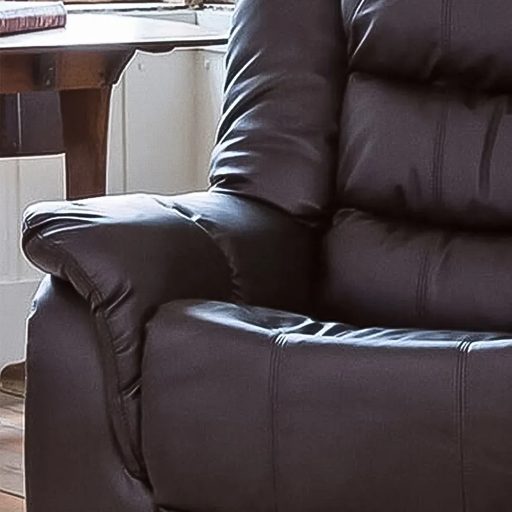 Almeira Recliner Armchair - Brown, Bonded Leather