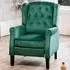 Annapoli Wingback Recliner Armchair - Green, Velvet