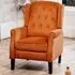 Annapoli Wingback Recliner Armchair - Orange, Velvet