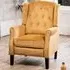 Annapoli Wingback Recliner Armchair - Yellow, Velvet