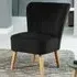 Arezza Accent Chair - Black, Velvet
