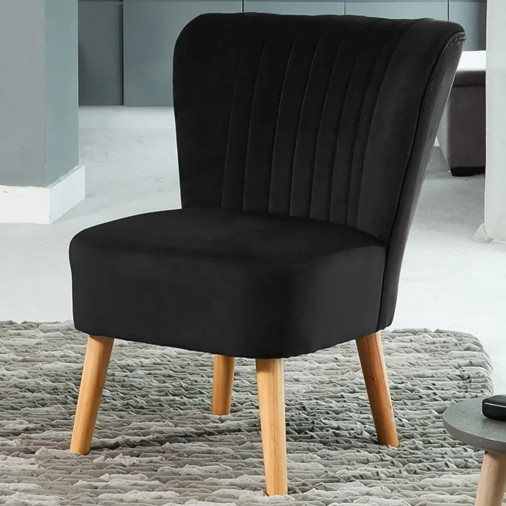 Arezza Accent Chair - Black, Velvet image