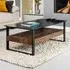 Ascent Rectangular Coffee Table with Storage - Black, Stone