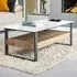 Ascent Rectangular Coffee Table with Storage - Grey, Stone