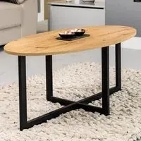 Aura Oval Coffee Table - Brown