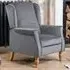 Barksdale Wingback Recliner Armchair - Grey, Velvet